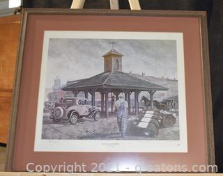 Print of “Louisville Market” Signed by Billy Morgan “76”